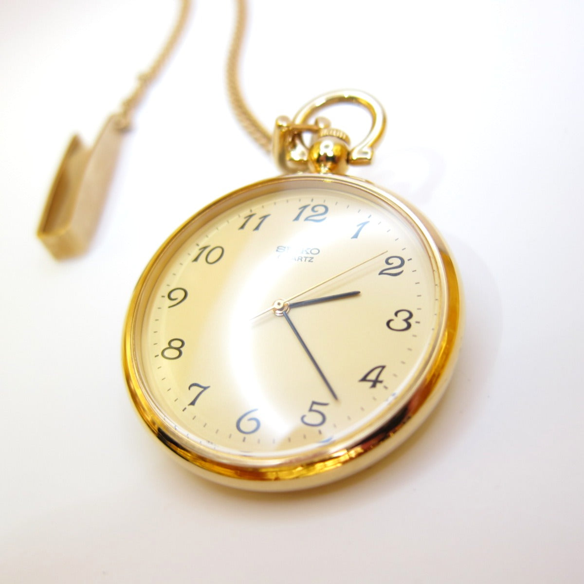 Seiko Vintage Round Golden Face Pocket Watch