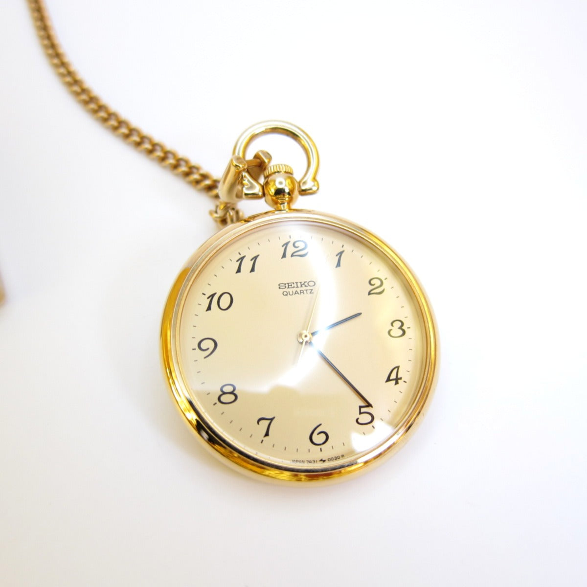 Seiko Vintage Round Golden Face Pocket Watch
