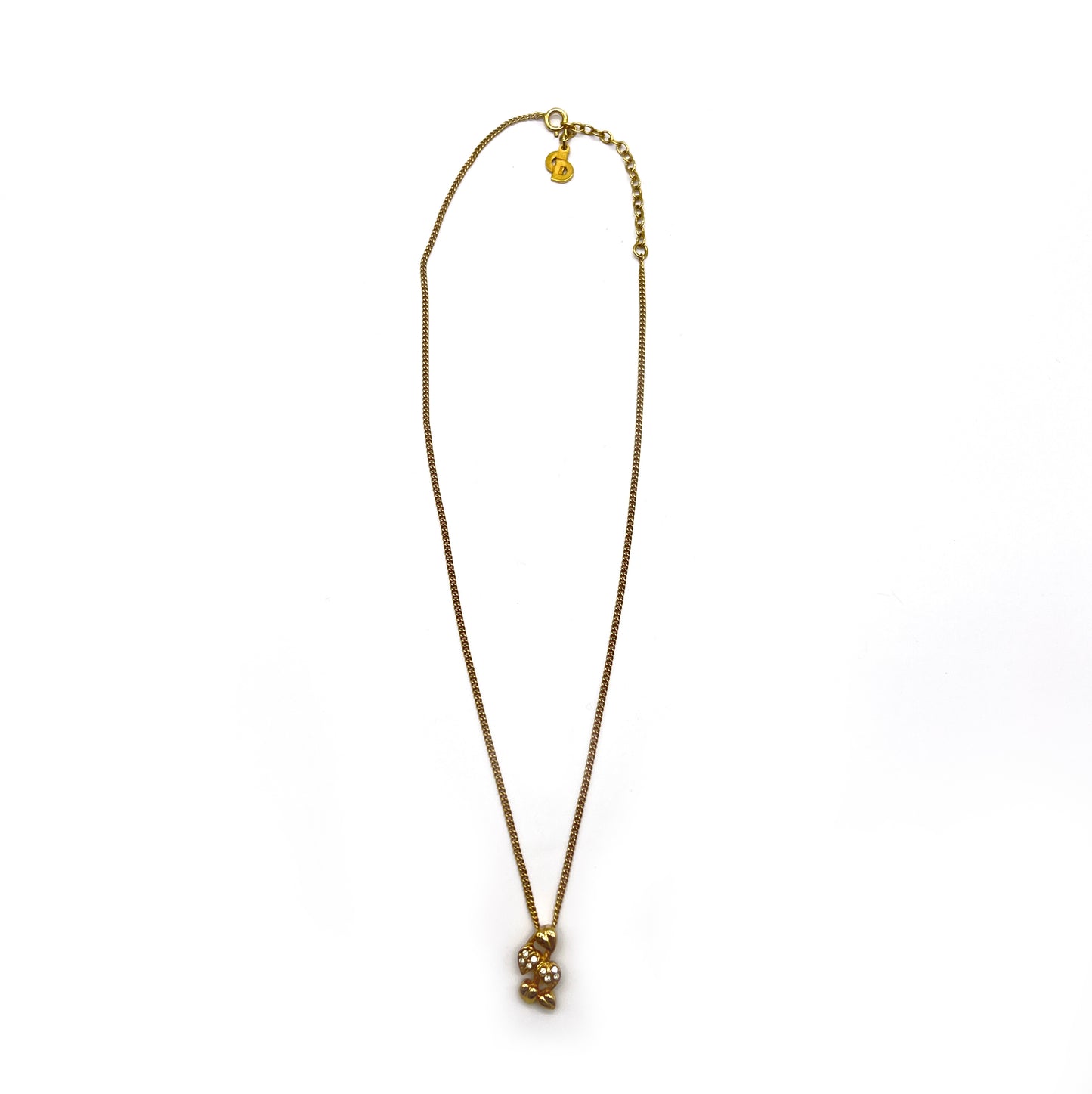 Christian Dior Vintage Multi Leafs Pendant with Golden Necklace