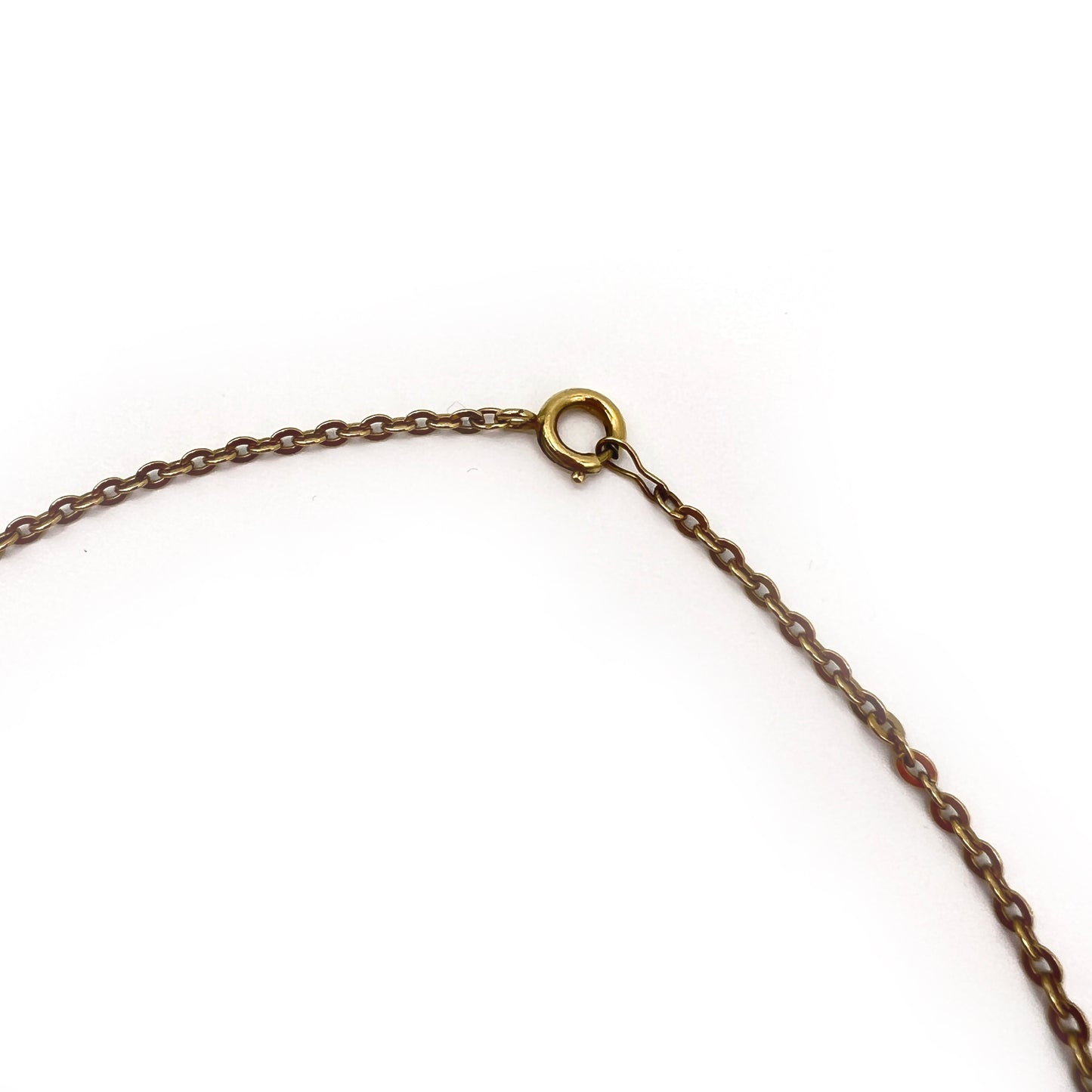 Christian Dior Vintage Lock Shape Rhinestone Golden Necklace