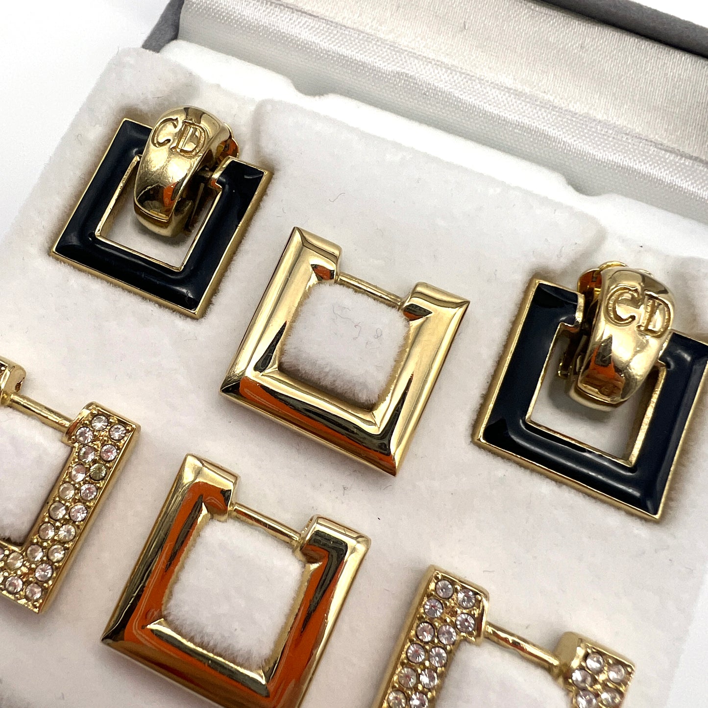 Christian Dior Vintage 3Sets Changeable Clip-On Earring