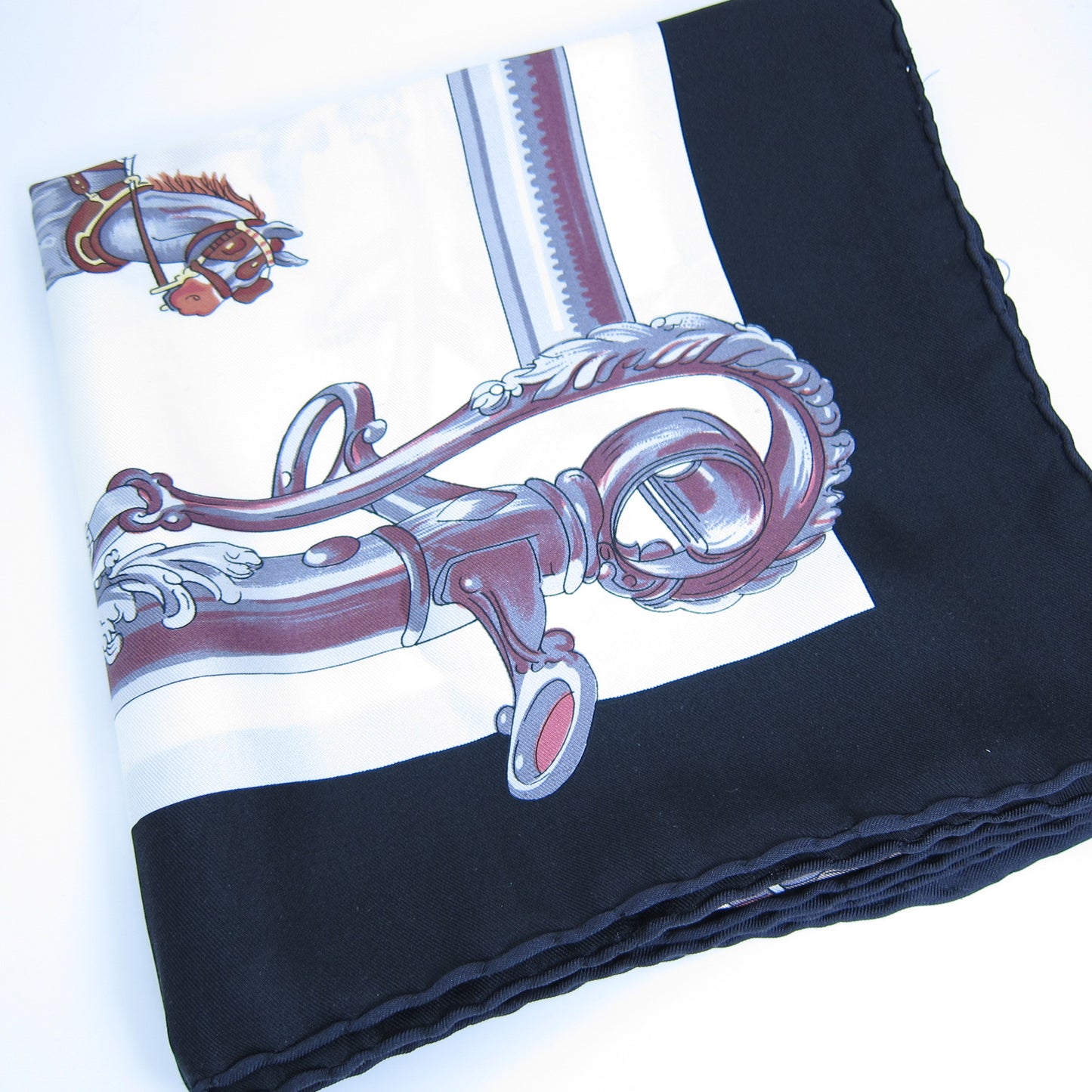 Hermes Vintage Equipages Silk Scarf