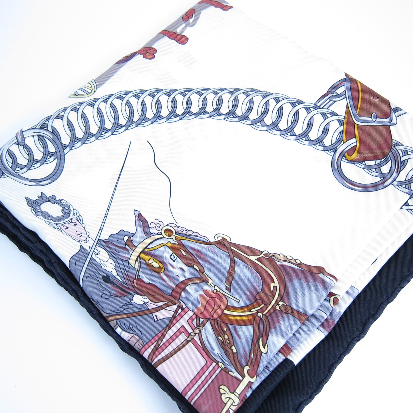 Hermes Vintage Equipages Silk Scarf