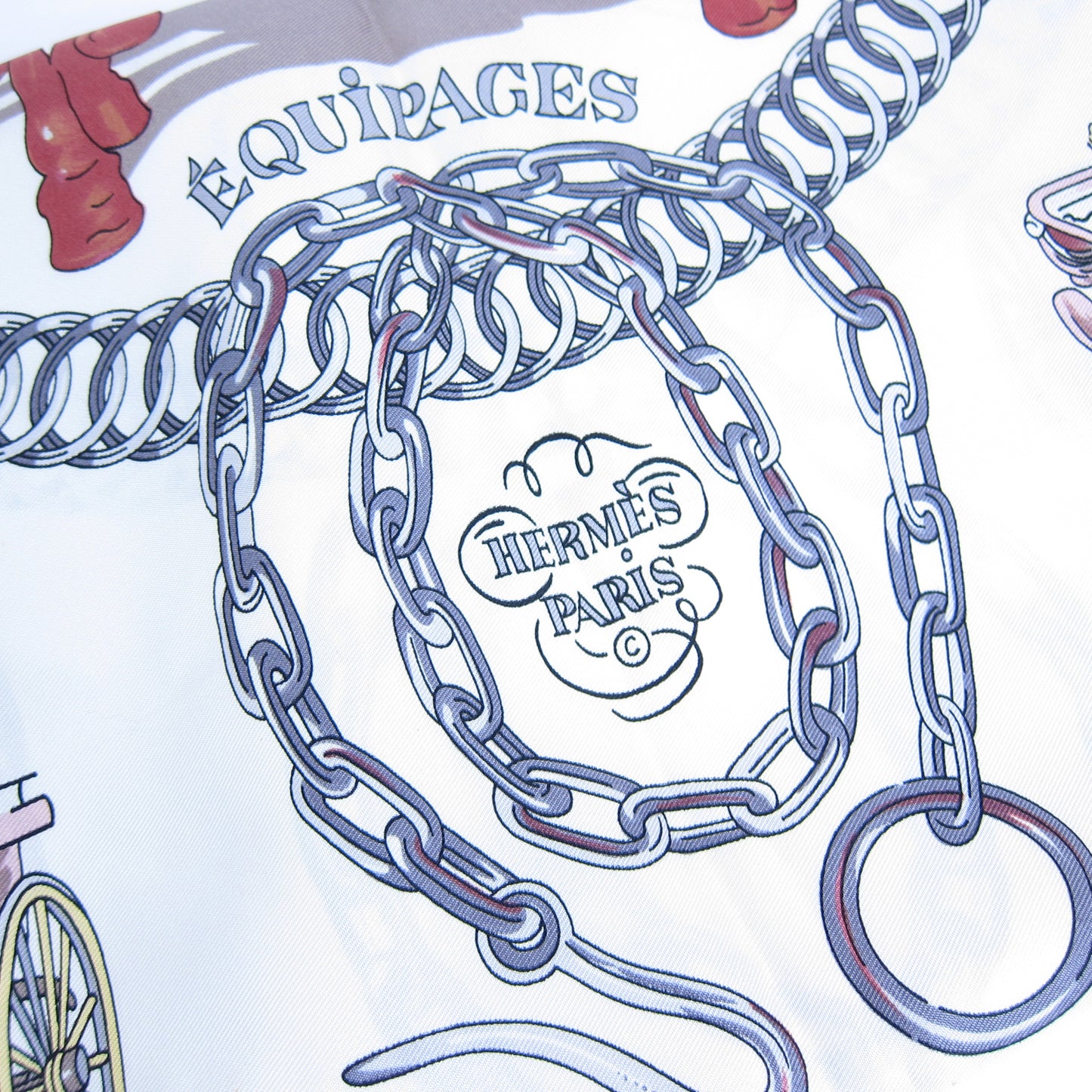 Hermes Vintage Equipages Silk Scarf