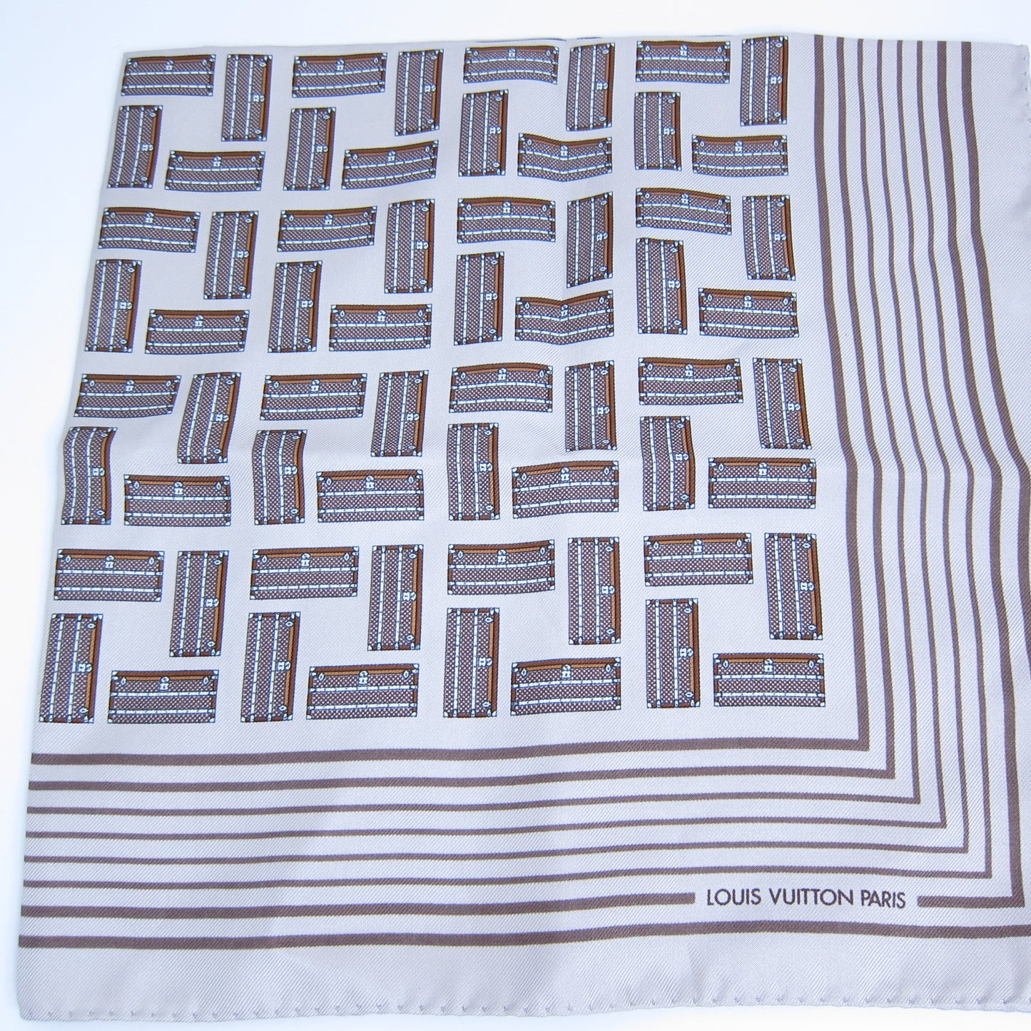Louis Vuitton Vintage Trunk Pattern Scarf