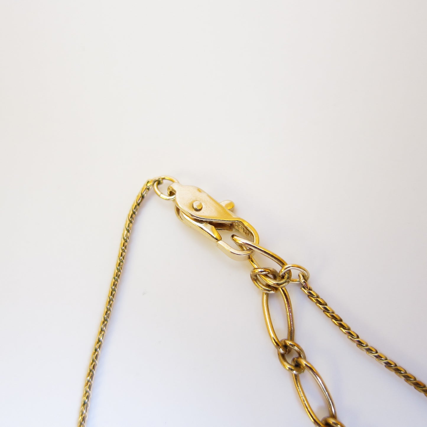 Yves Saint Laurent Vintage YSL Logo in Silver Octagon with Rhinestone Golden Necklace