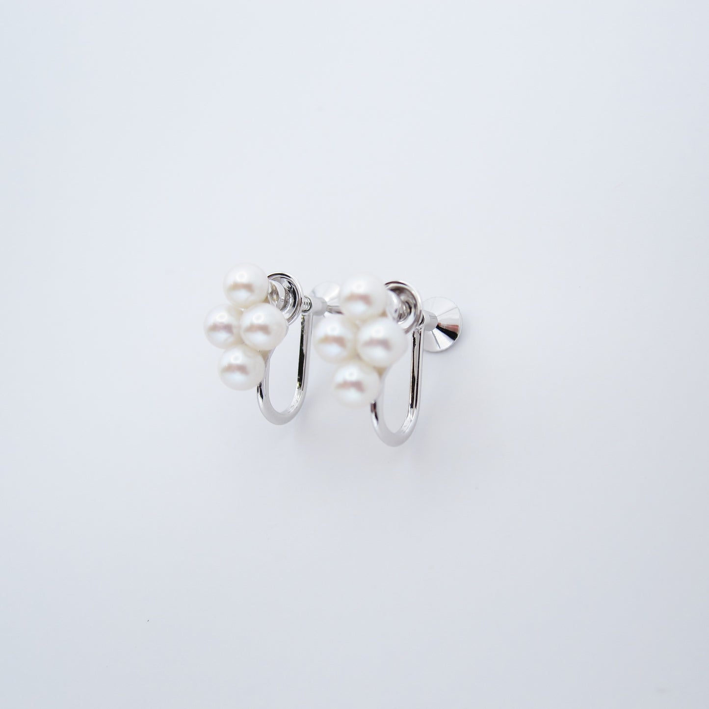 Mikimoto Vintage Akoya Pearl Silver Clip-on Earrings