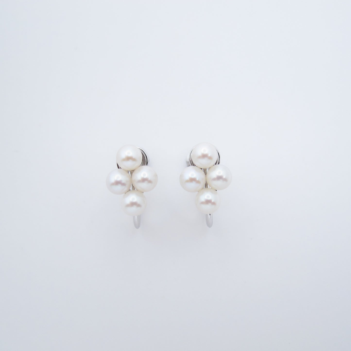 Mikimoto Vintage Akoya Pearl Silver Clip-on Earrings