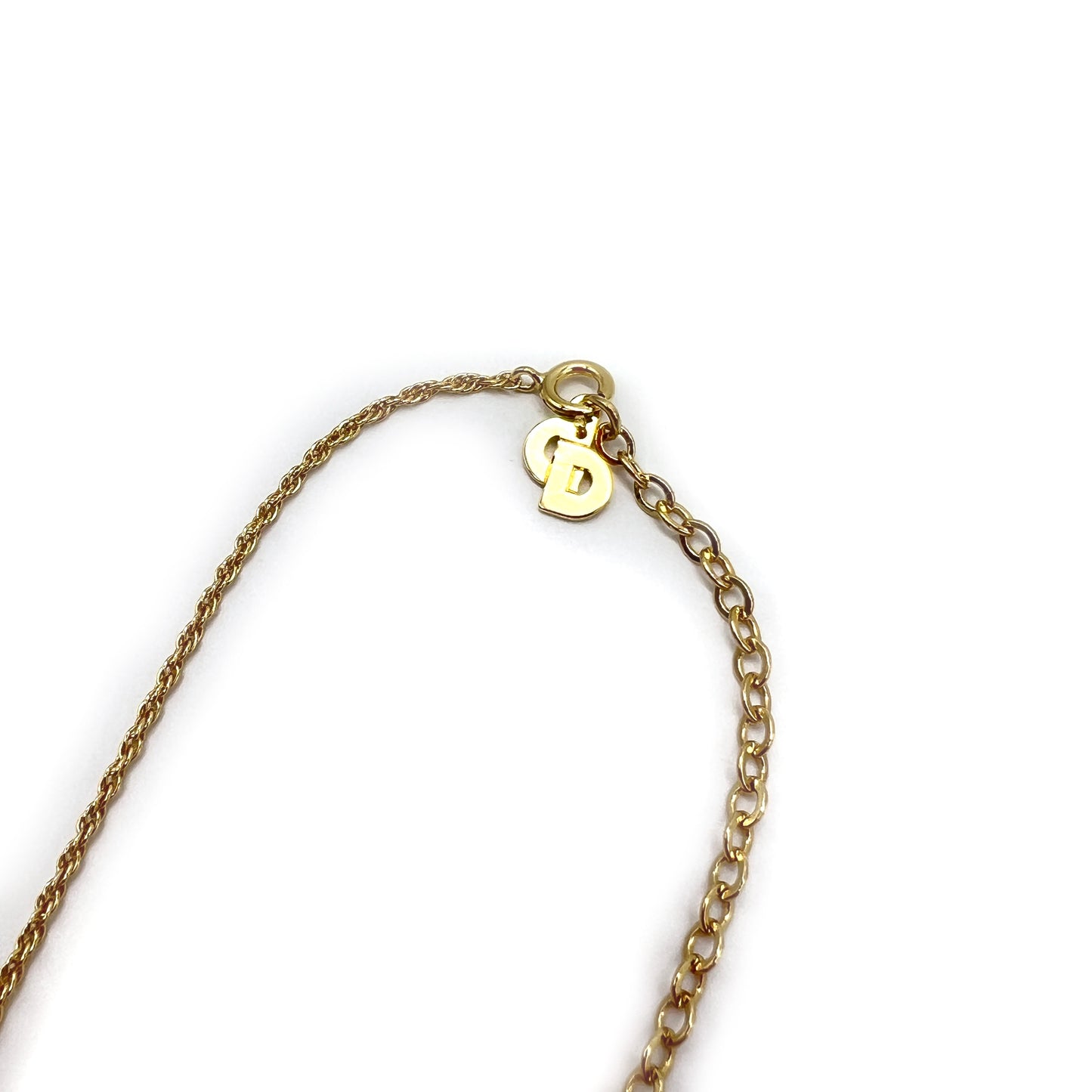 Christian Dior Vintage Rhinestone Golden Necklace