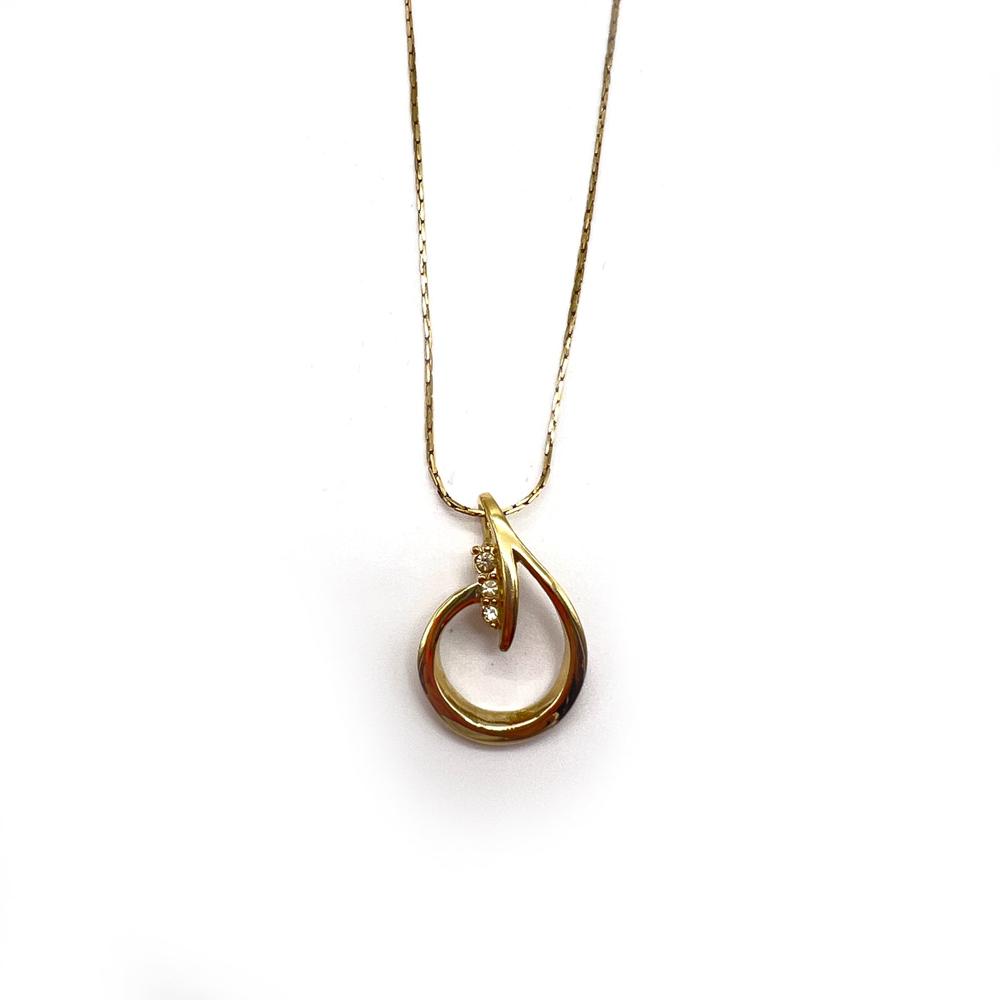 Givenchy Vintage Rhinestone Golden Necklace