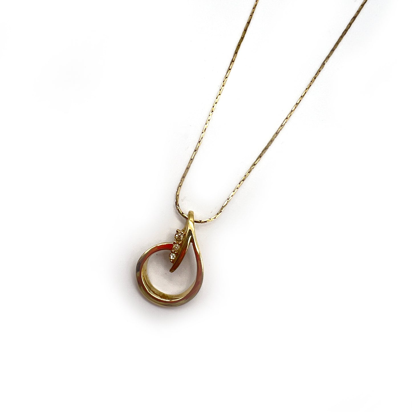 Givenchy Vintage Rhinestone Golden Necklace