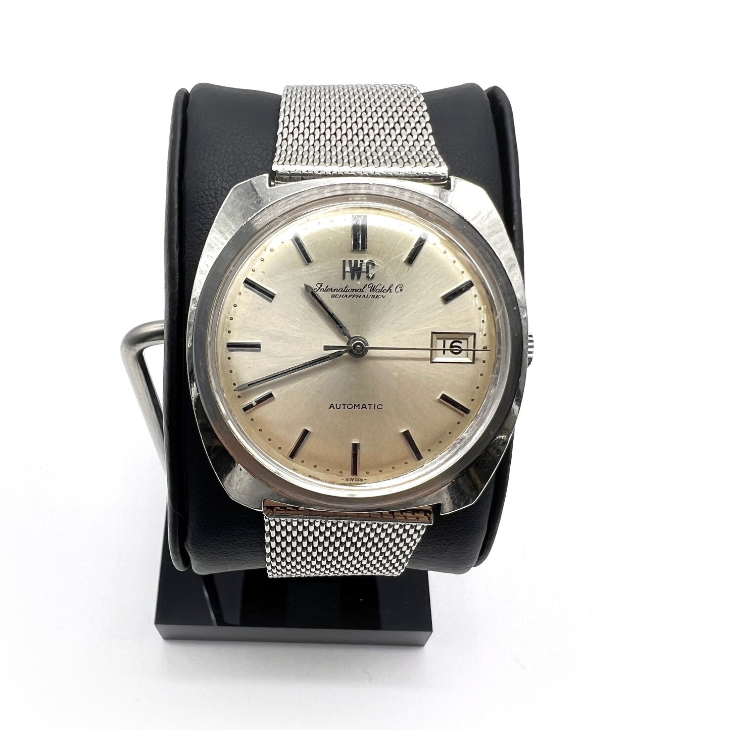 Iwc 復古 36 毫米 8541 型自動日期腕錶,搭配原廠 Iwc 不鏽鋼錶帶