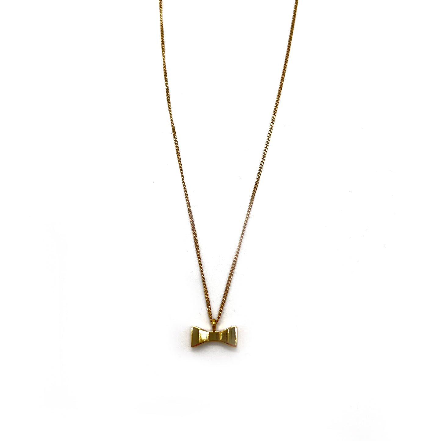 Chloe Vintage Bow Shape Pendant With Golden Necklace