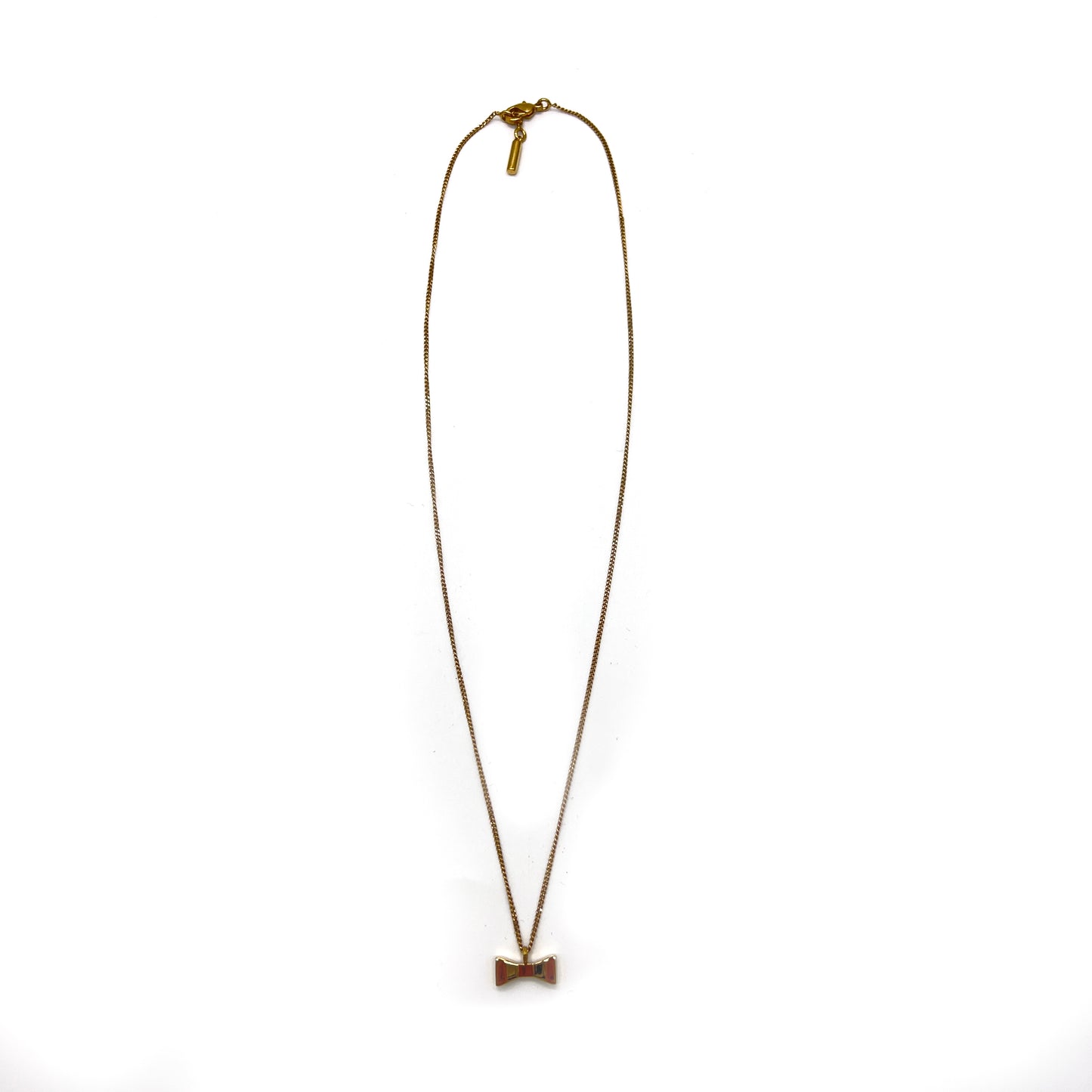 Chloe Vintage Bow Shape Pendant With Golden Necklace