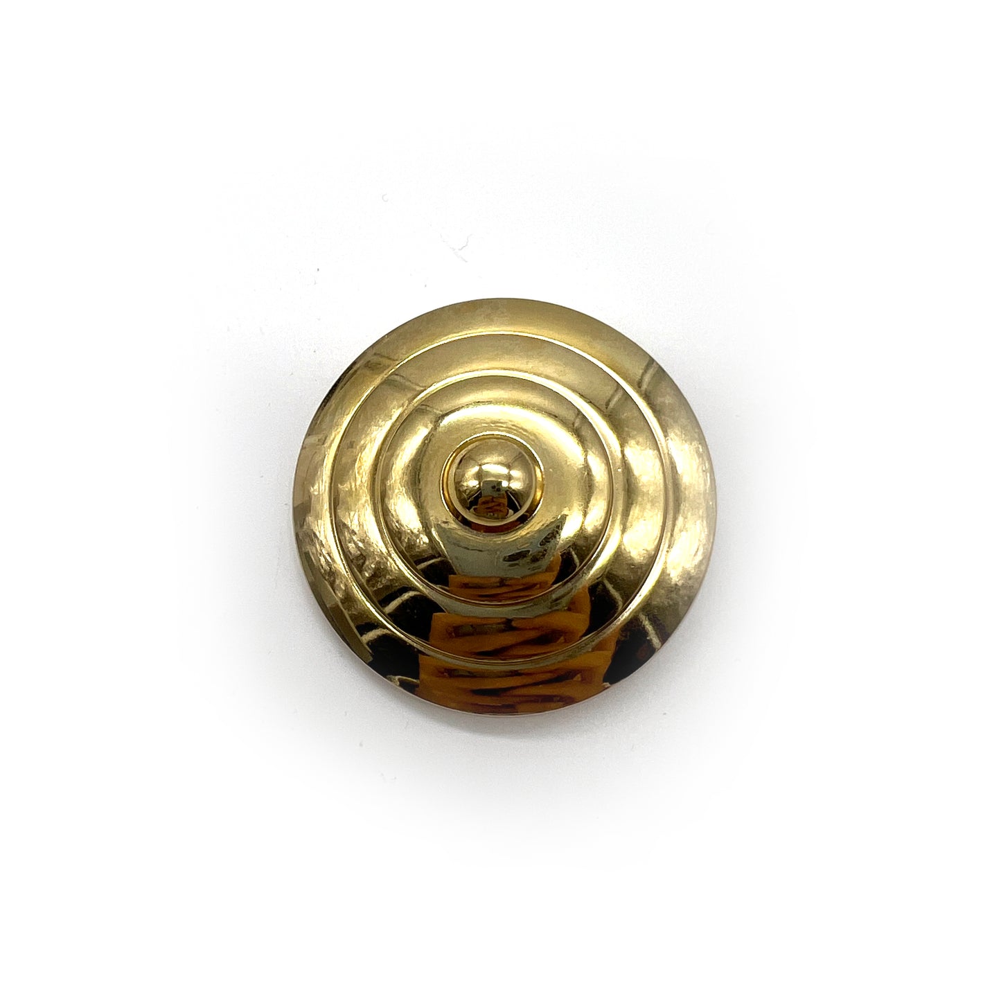 Christian Dior Vintage Circle Golden Brooch