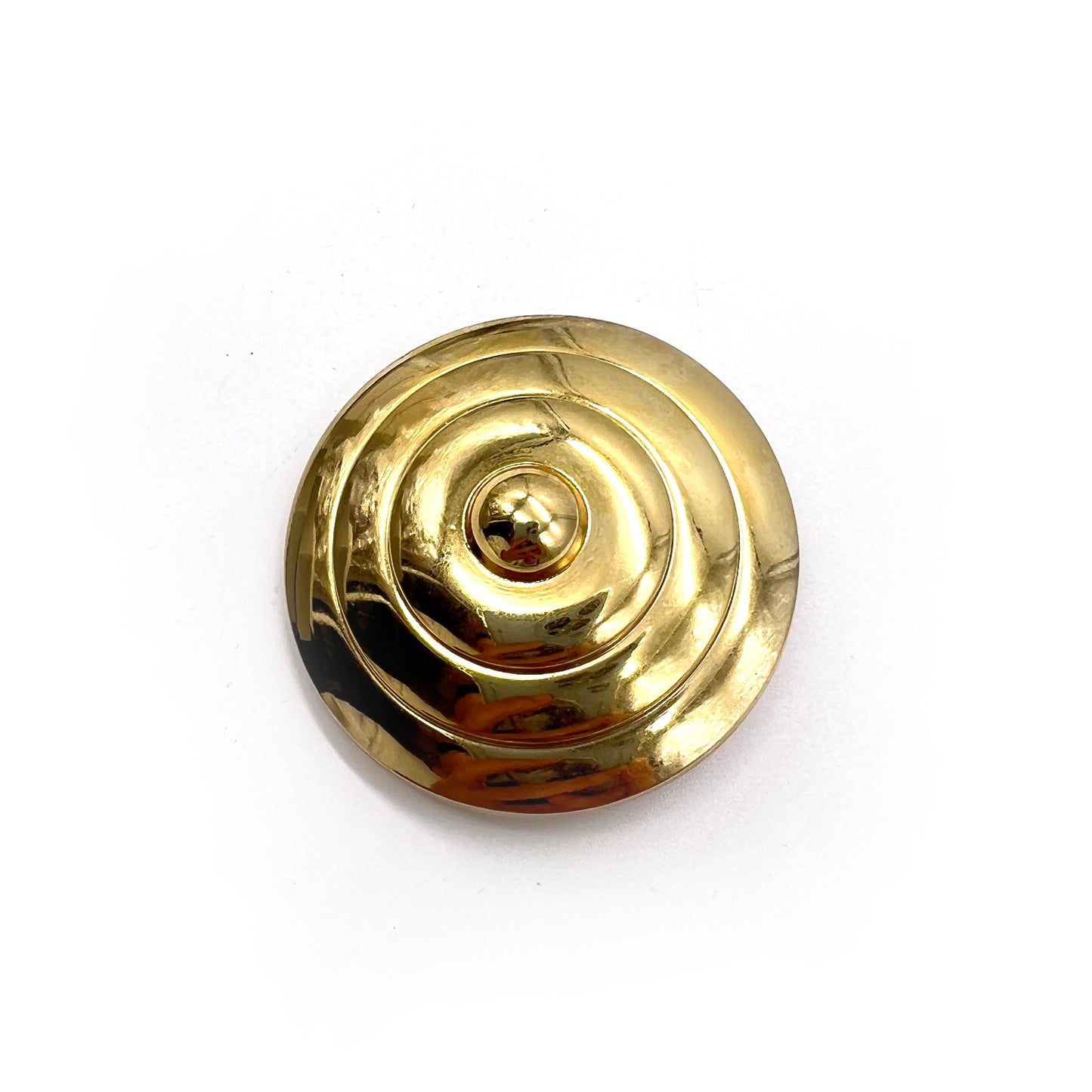 Christian Dior Vintage Circle Golden Brooch