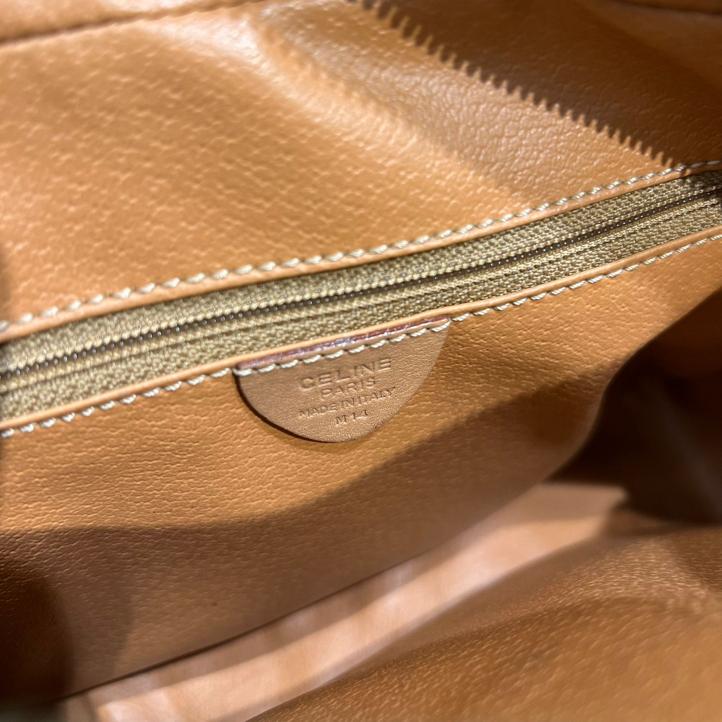 Celine Vintage Brown Macadam Camera Bag