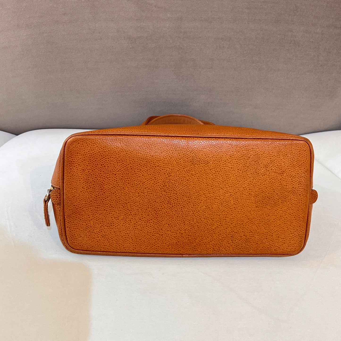 Givenchy Vintage Camel Leather Structured Top Handle Bag