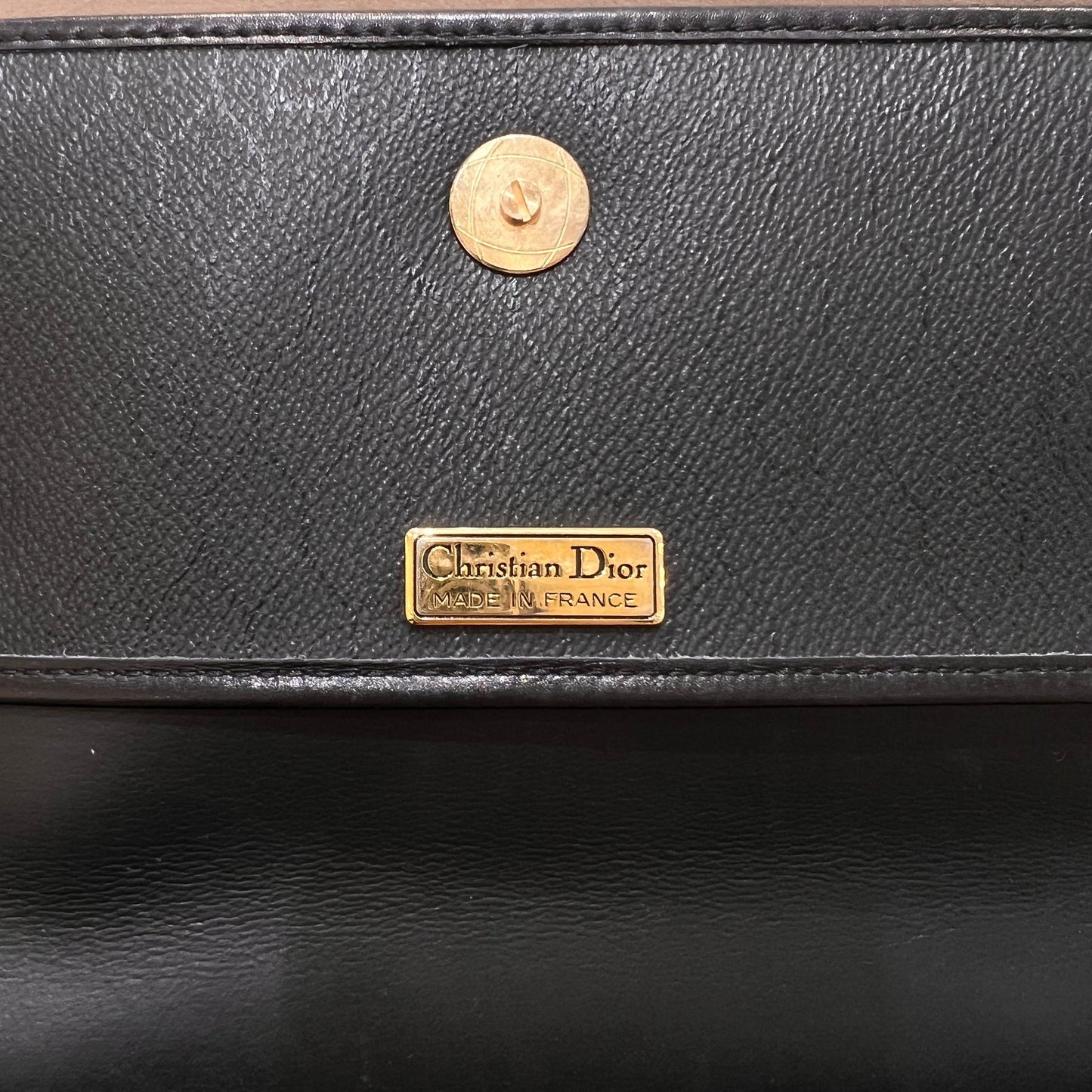 Christian Dior Vintage Honeycomb Black Shoulder Bag