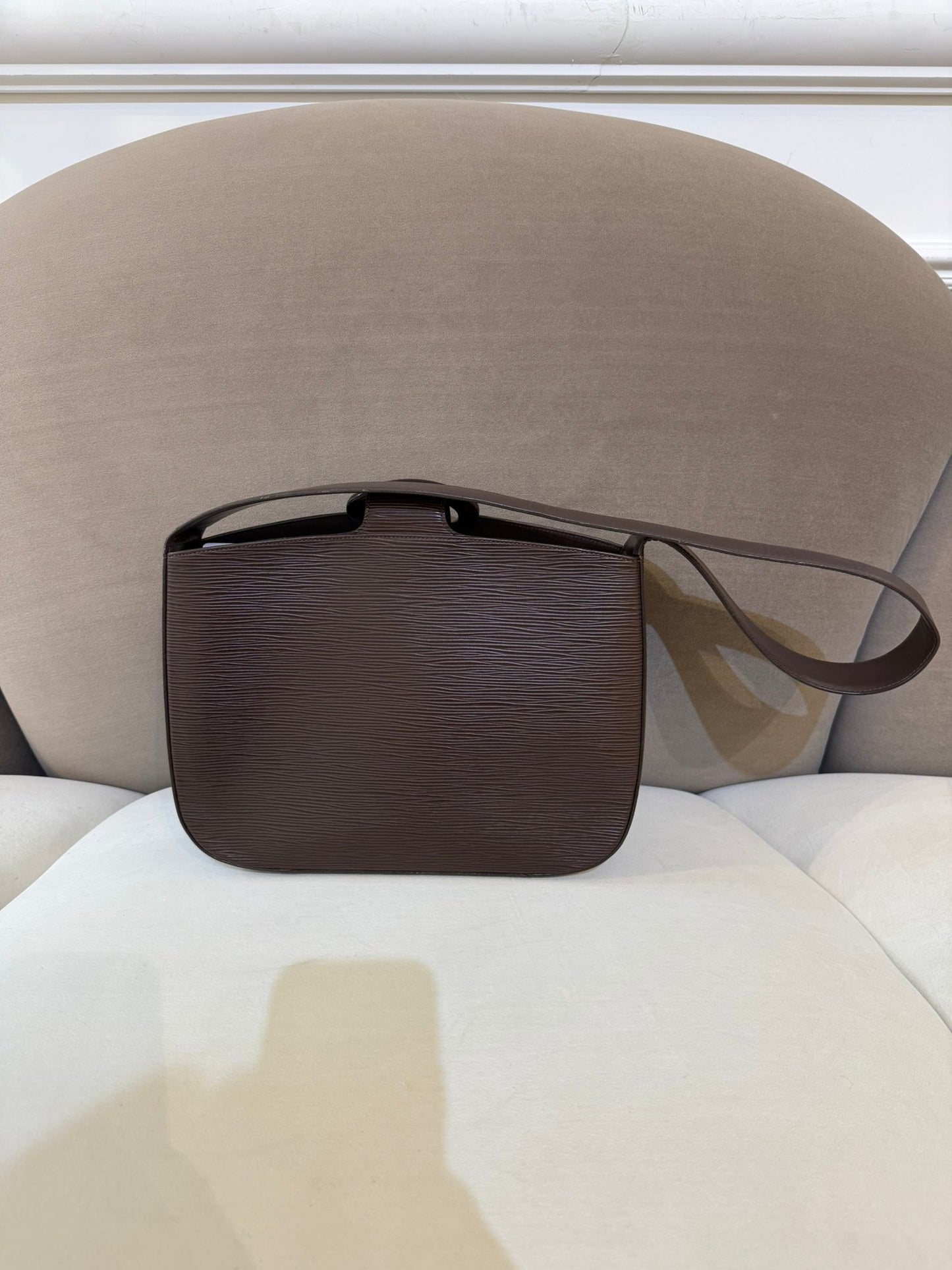Louis Vuitton Vintage Revi Mocha Epi Leather Shoulder Bag
