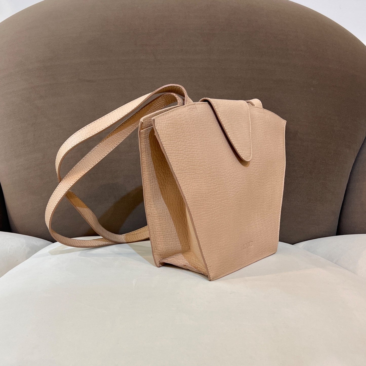 Loewe Vintage Beige Leather Semi-Shoulder Bag