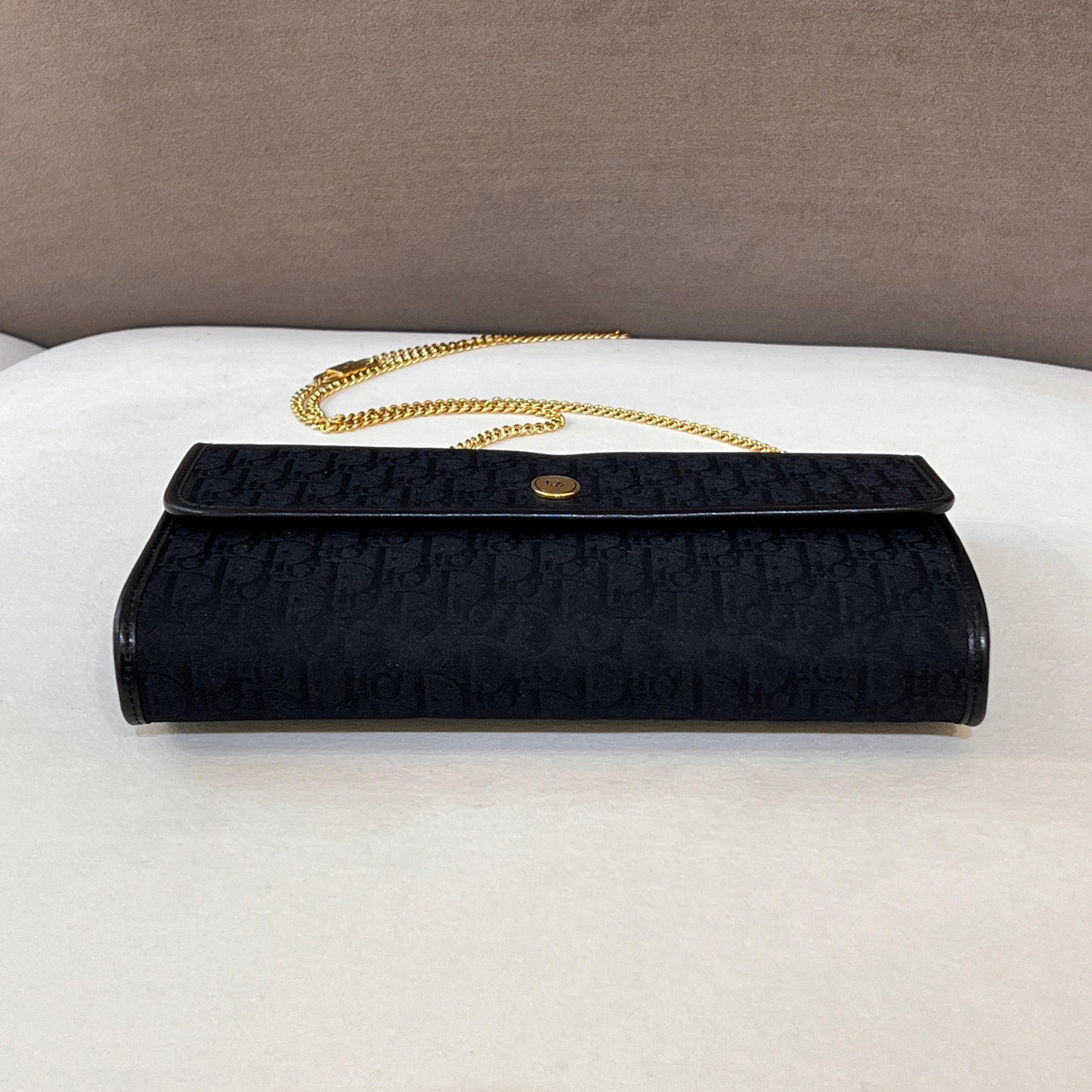Christian Dior Vintage Trotter Chain Black Shoulder Bag