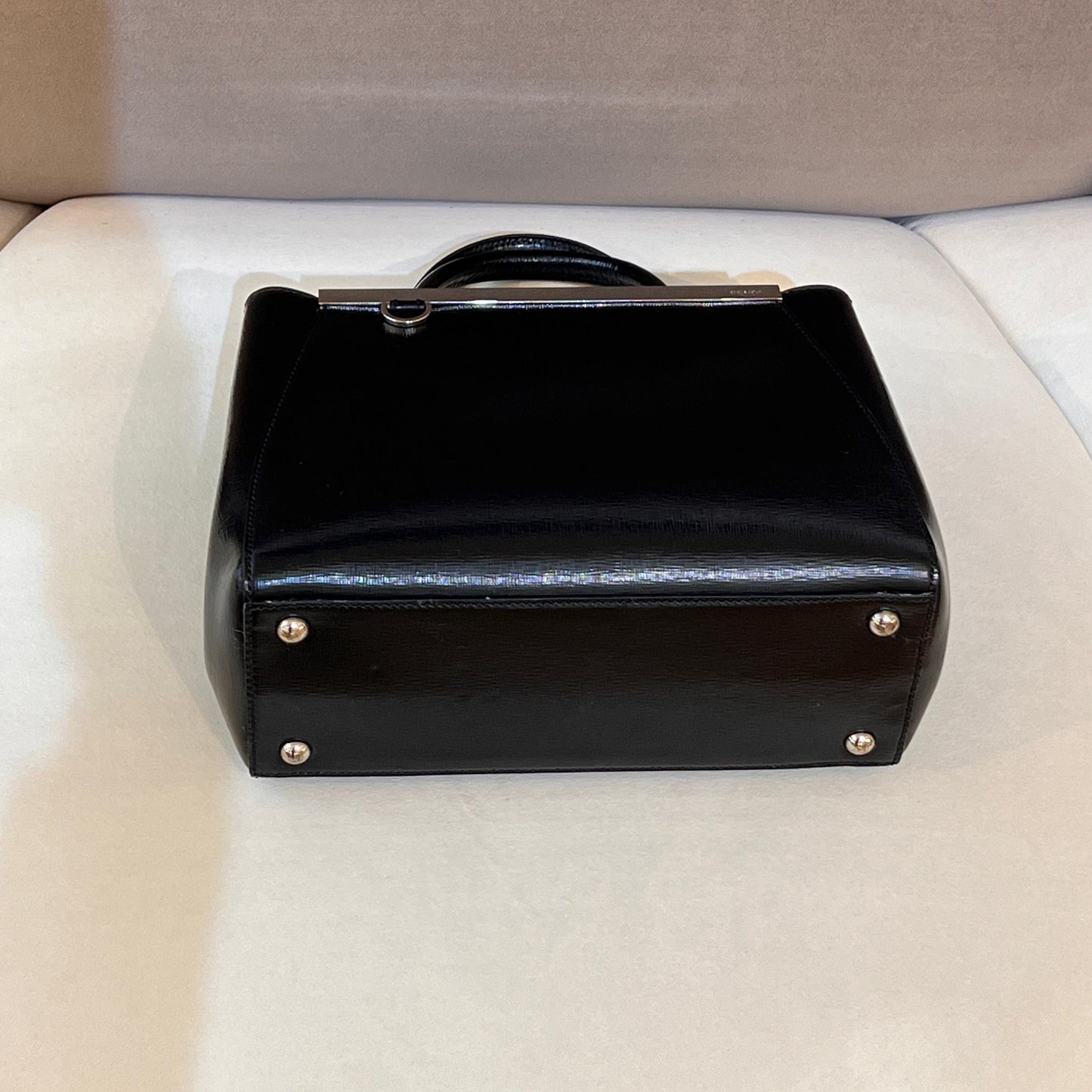 Fendi Vintage 2Jours Black Leather 2-Way Shoulder Bag