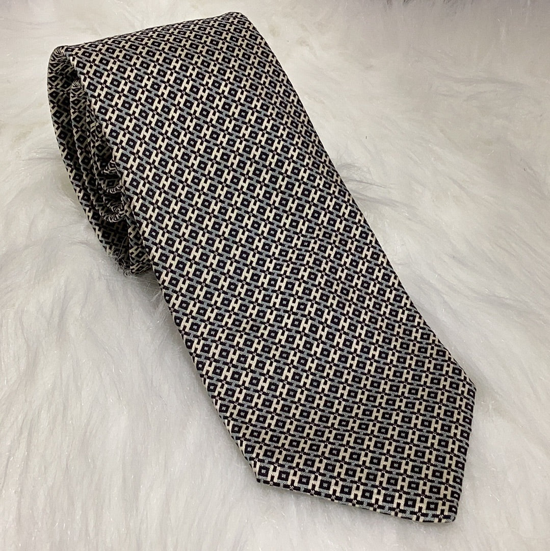 Hermes Vintage H Pattern Tie