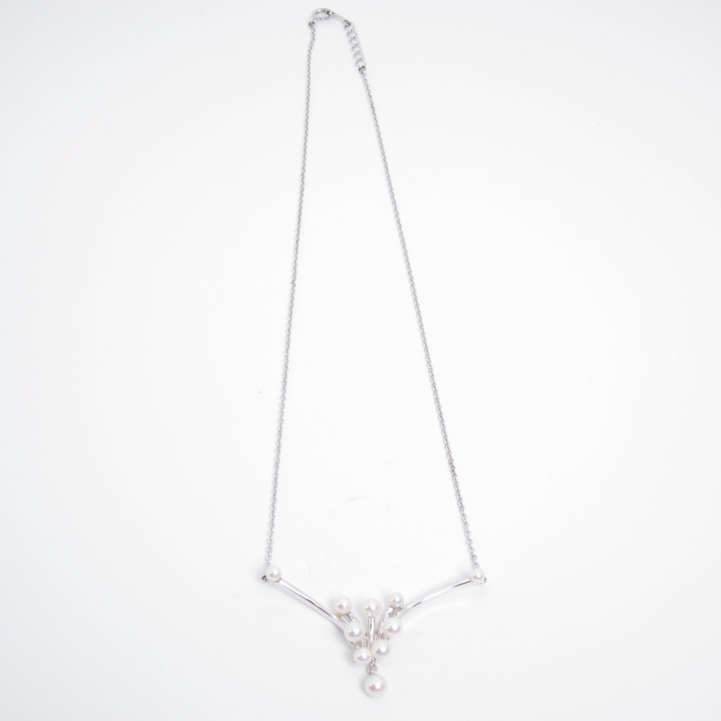 Tasaki Vintage Stylish Pearl Silver Necklace