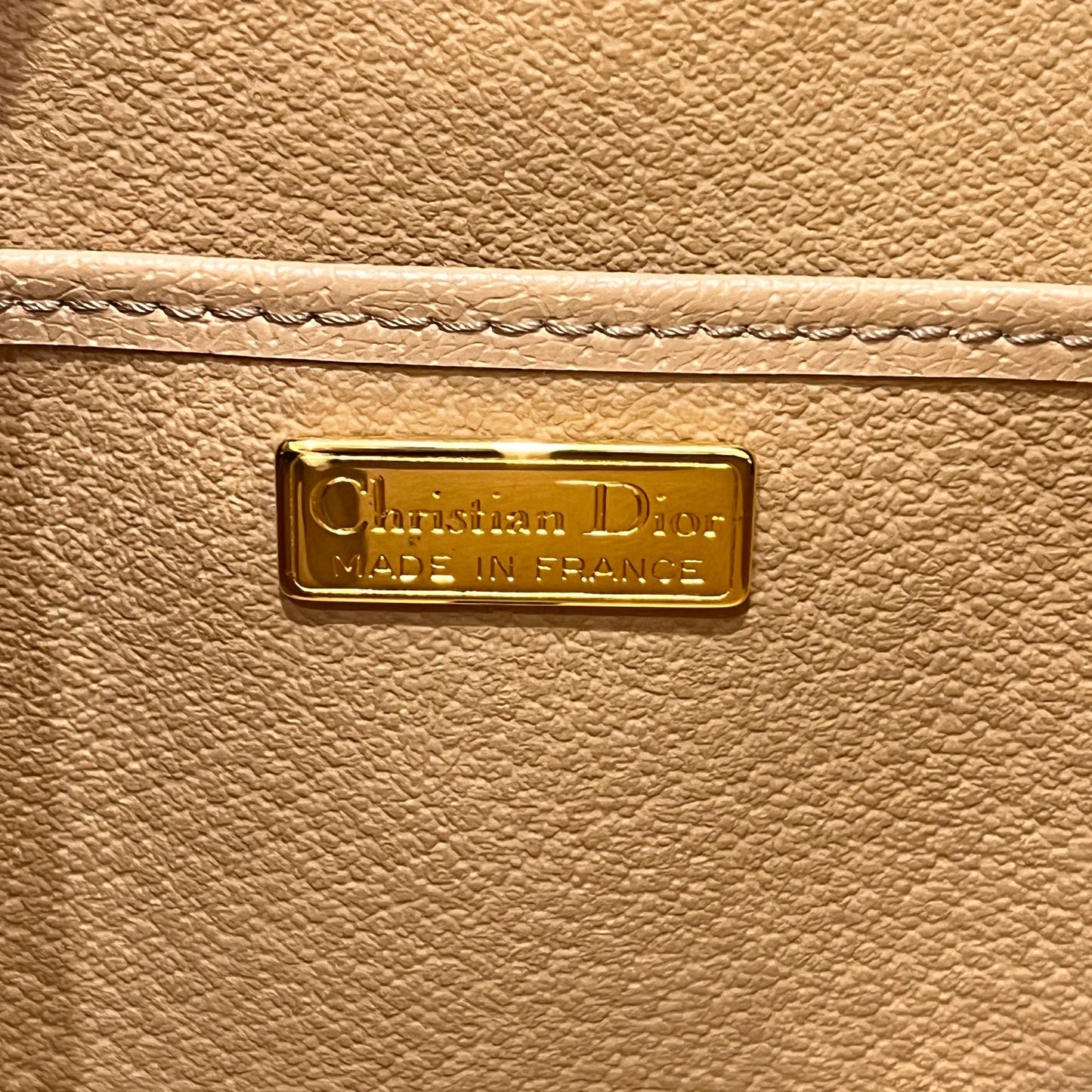 Christian Dior Vintage Black Trotter Embossed Leather Shoulder Bag