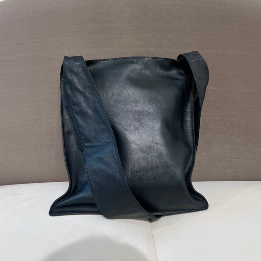 Chanel Vintage Black Lambskin Tote Bag
