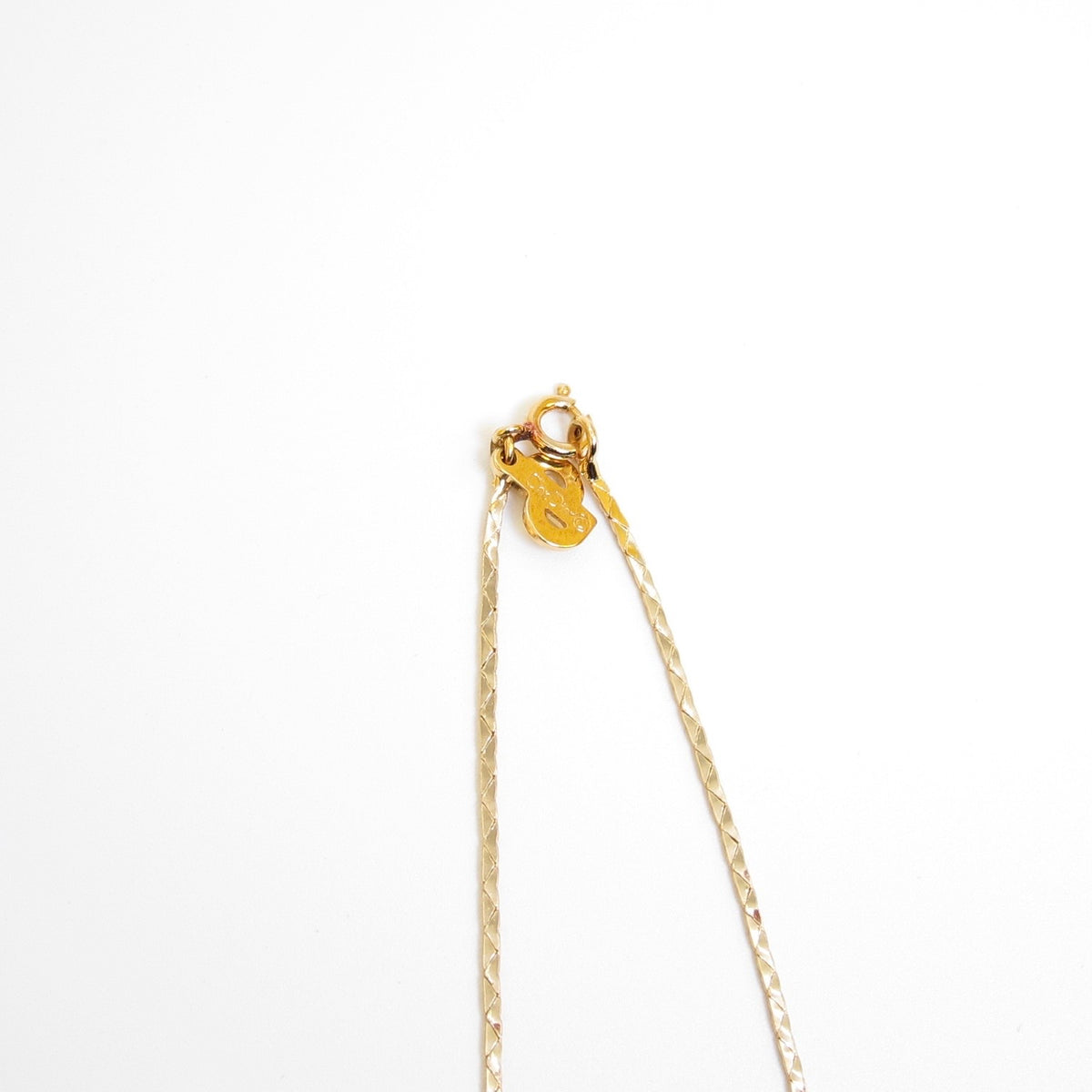 Christian Dior 中古花形仿珍珠及閃石金色頸鏈，38 厘米