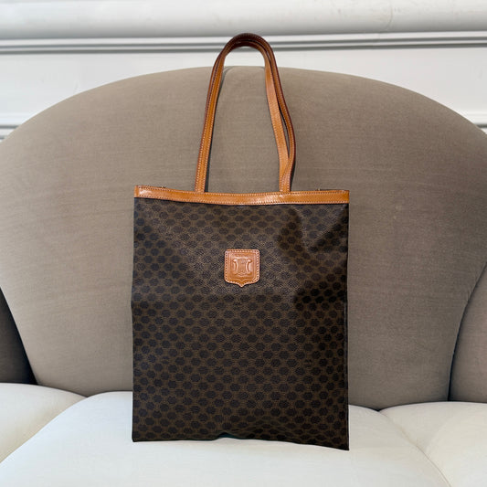 Celine Macadam Brown Tote Bag