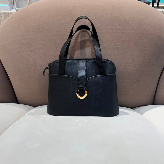 Christian Dior Vintage Black Trotter Jacquard Tote Bag