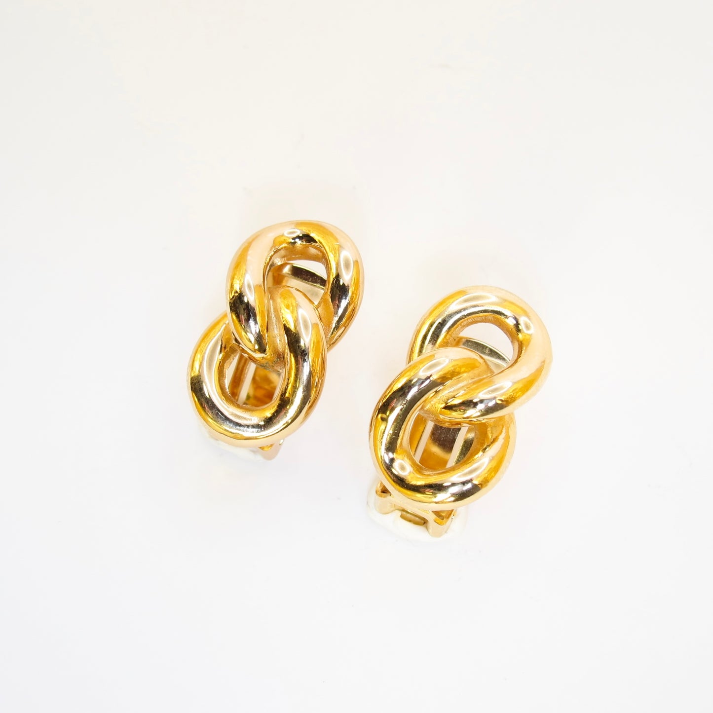 Christian Dior Vintage Link Golden Earrings