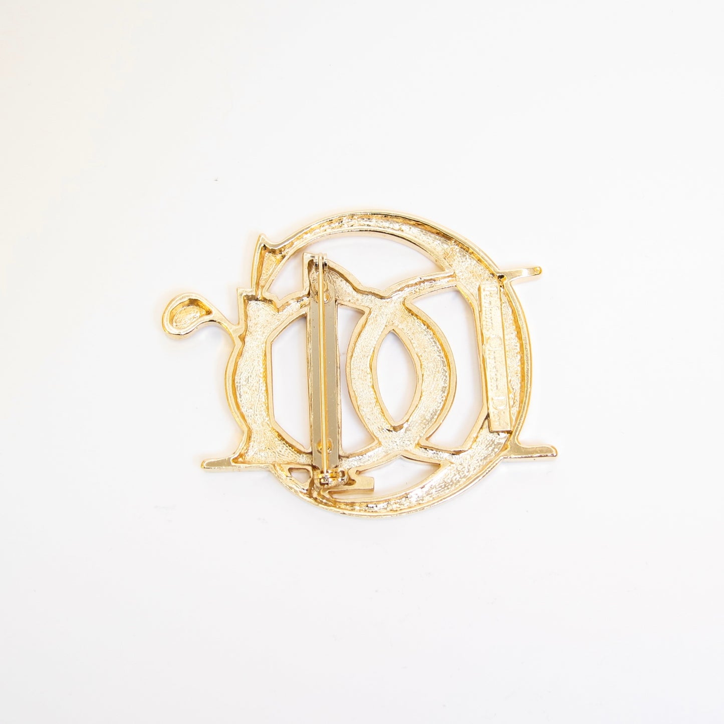 Christian Dior Vintage Dior Logo 金色胸針