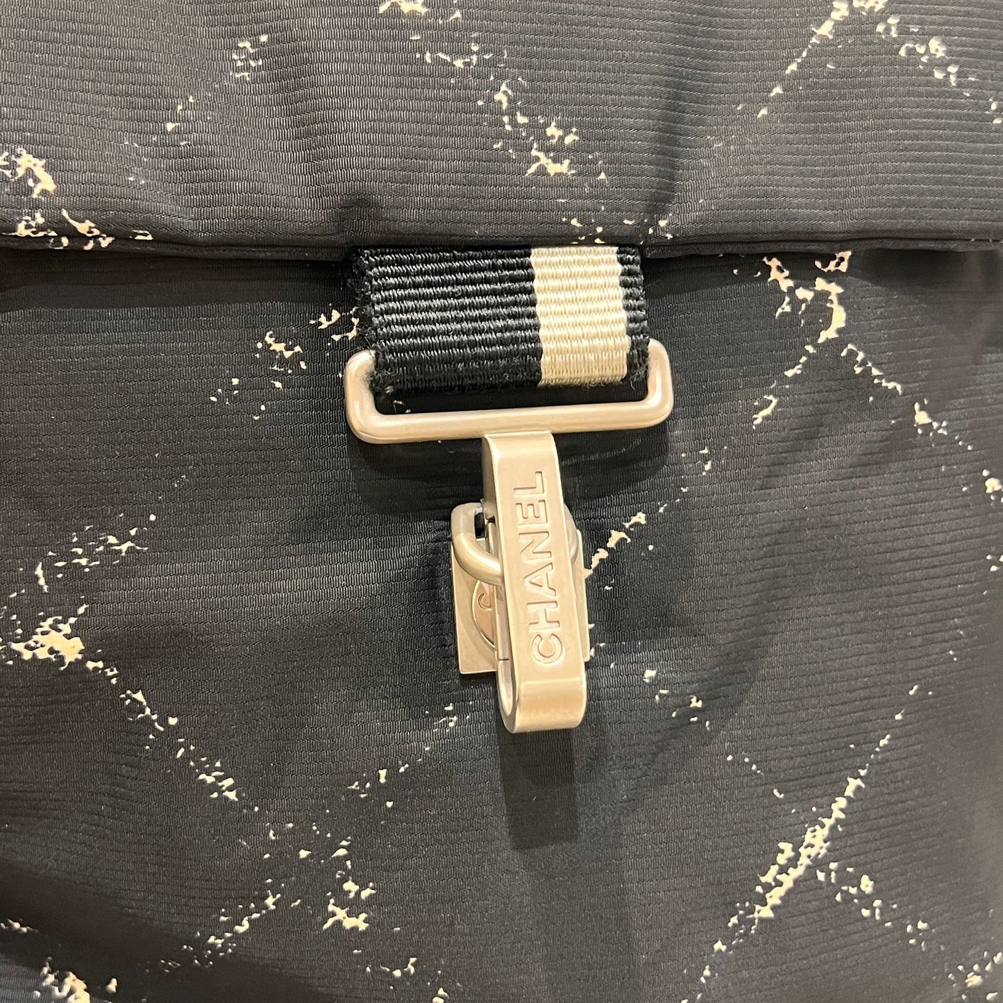 Chanel Vintage Black Quilted Travel Line Backpack