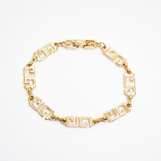 Givenchy Vintage GG Logo Golden Bracelet