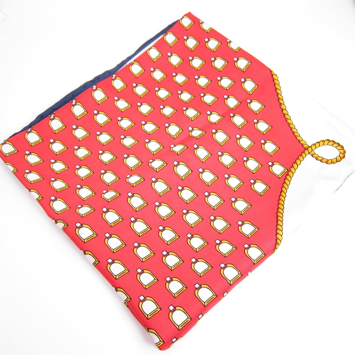 Celine Vintage Red White and Blue Silk Scarf