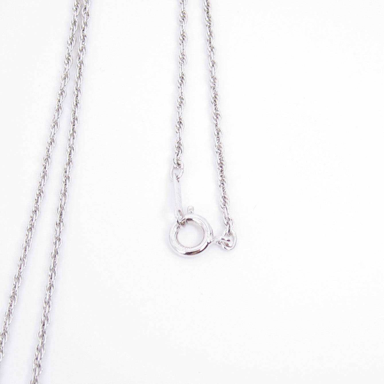 Mikimoto Vintage Square White Face Silver Pendant Watch with Pearl Box and Necklace