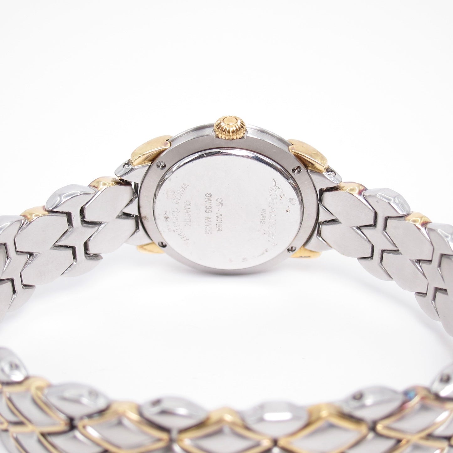 Chaumet Vintage Griffith Round White Face with Date Two Tone Watch