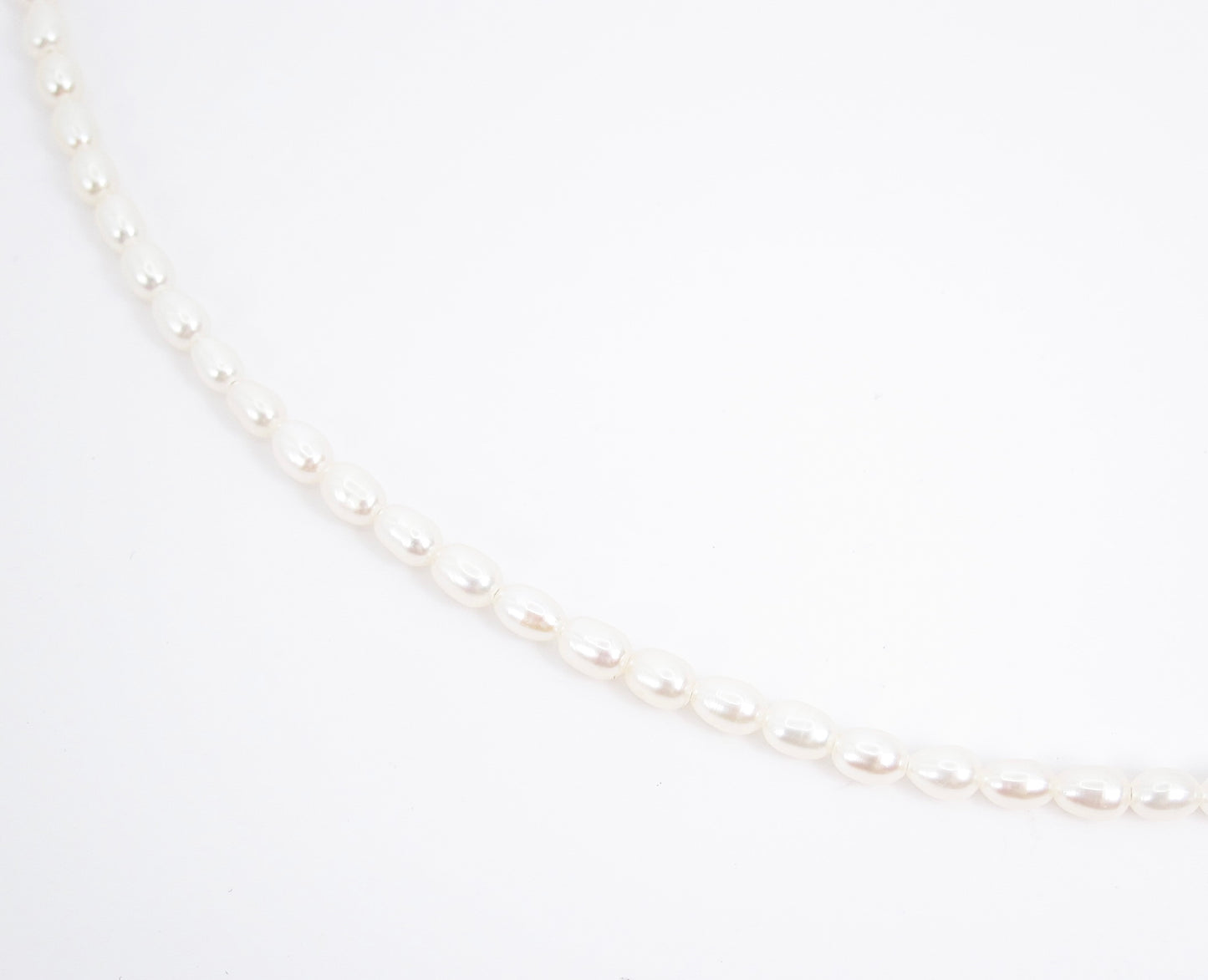 No Brand Vintage Akoya Pearl with Silver Buckle Necklace