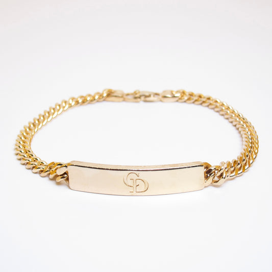 Christian Dior Vintage CD Logo Golden Bracelet