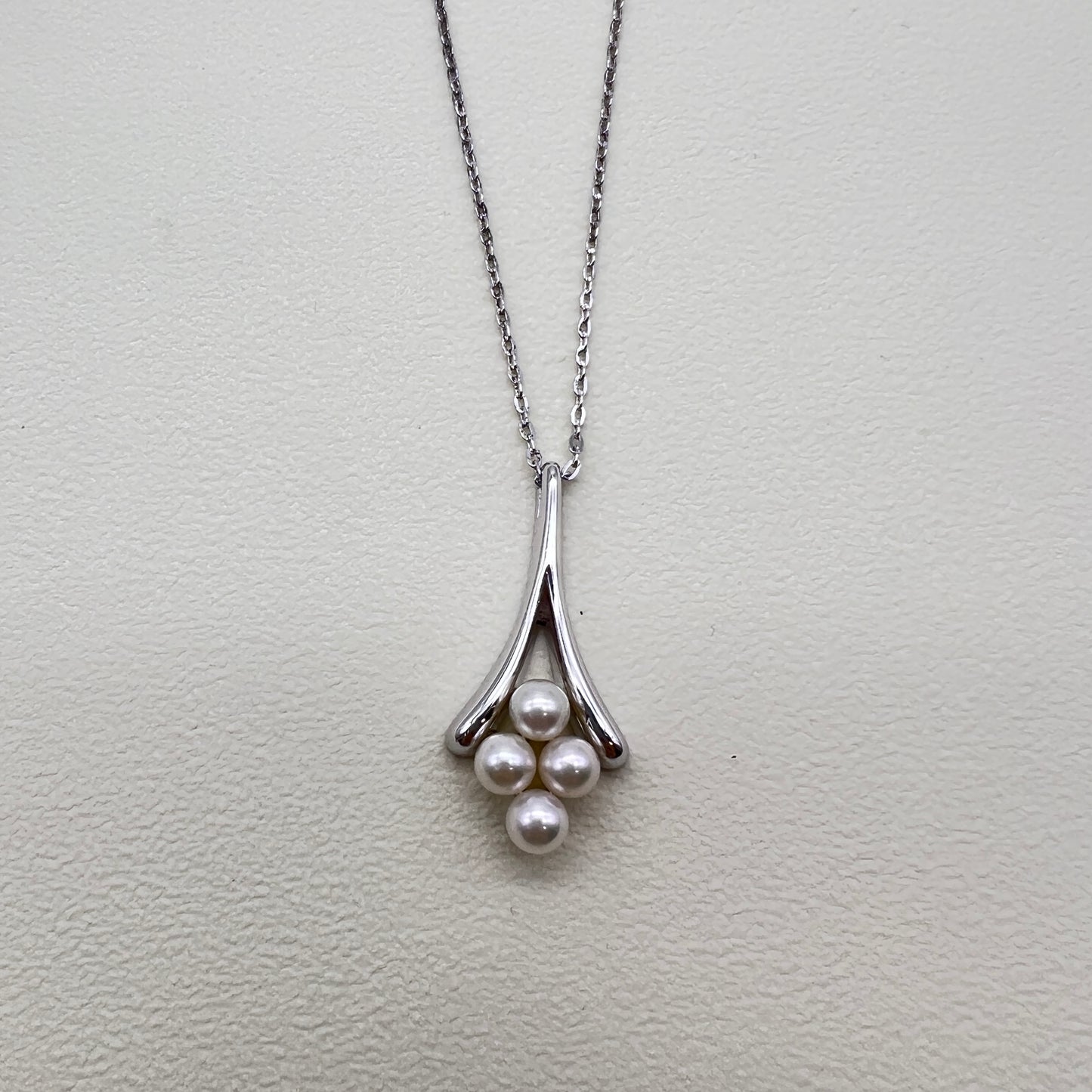 Mikimoto Vintage Akoya Pearl Silver Necklace