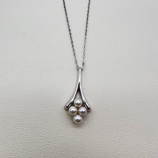 Mikimoto Vintage Akoya Pearl Silver Necklace