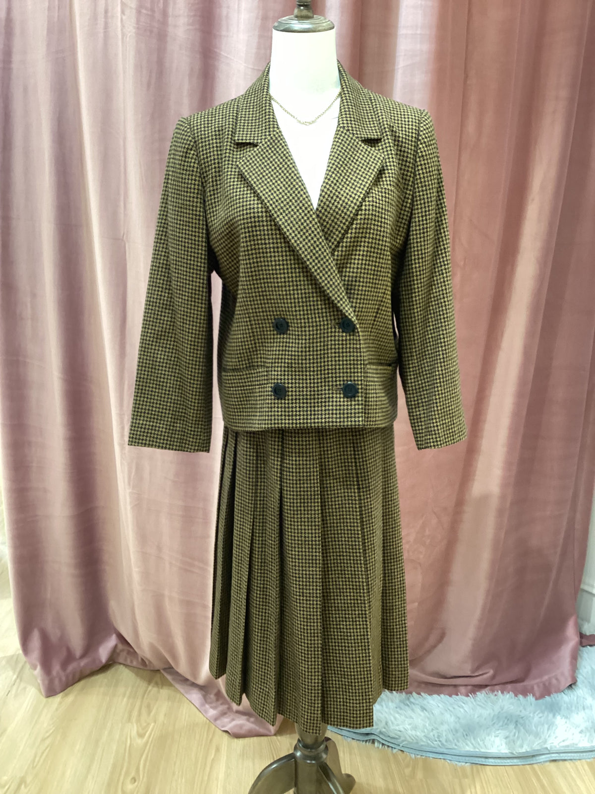 Christian Dior Vintage Brown Top and Bottom Setup Suit