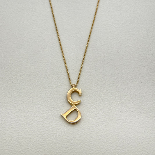 Christian Dior Vintage CD Logo Golden Necklace