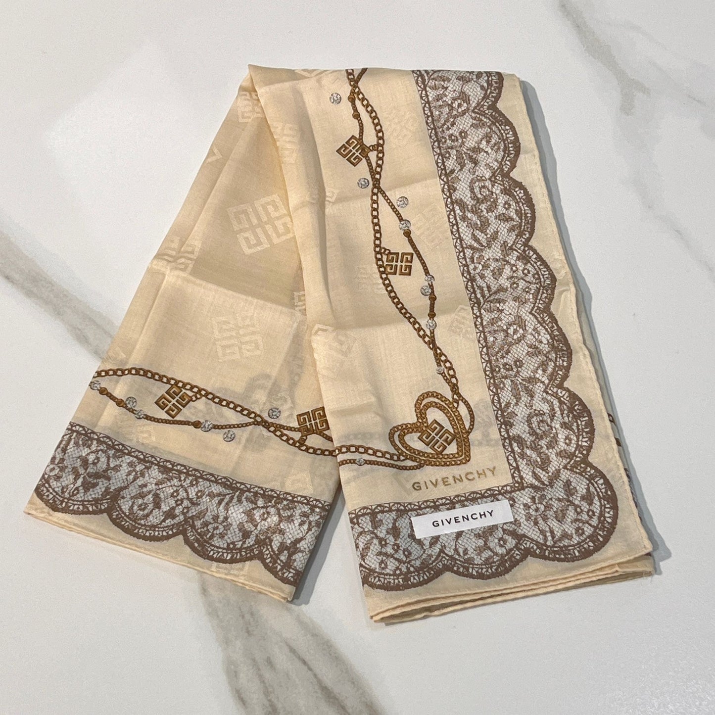 Givenchy Unused Handkerchief 58x58cm