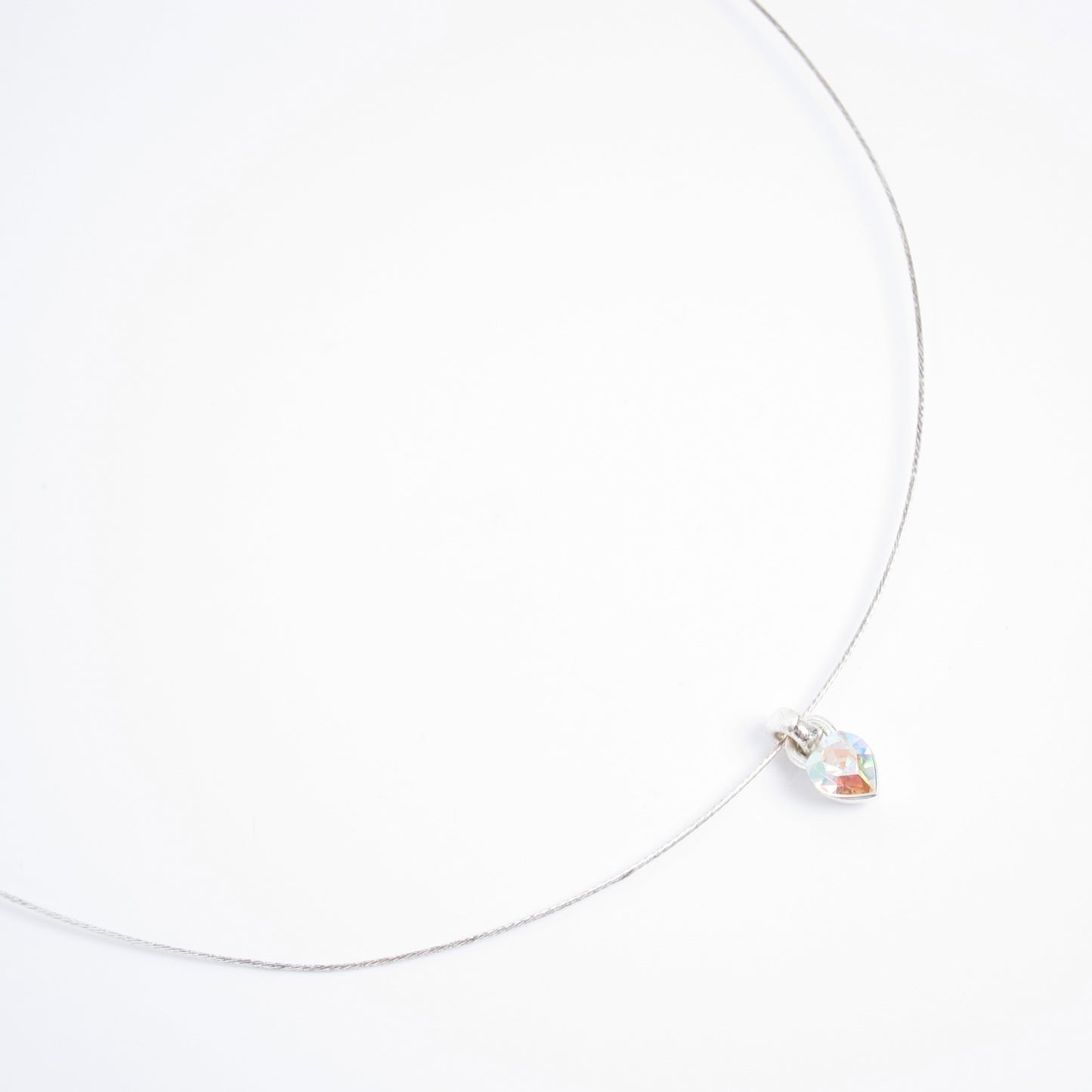 Monet Vintage Color Stone Silver Wire Choker