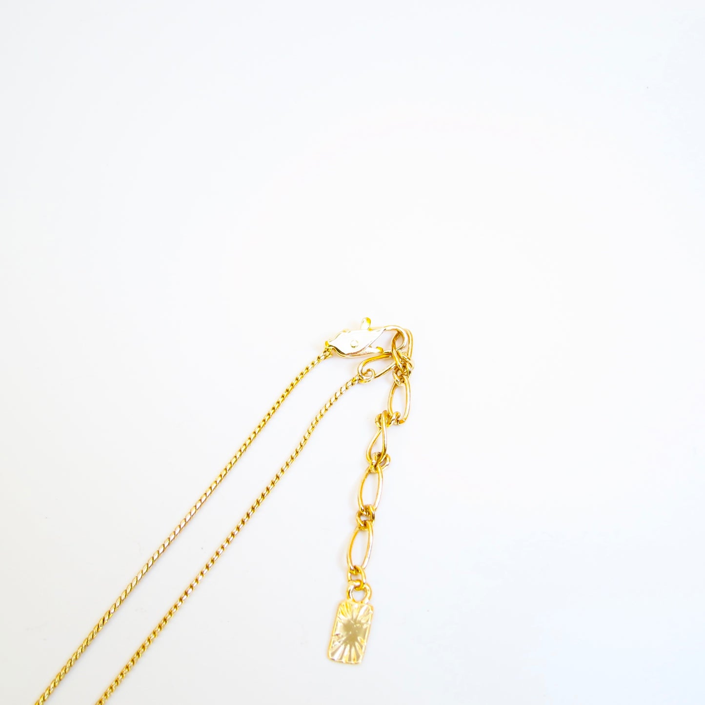 Yves Saint Laurent Vintage YSL Logo on Octagon Black Golden Necklace